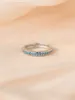2023 Европейский и американский ретро S925 серебряный серебряный серебряный серебряный платиновый голубой бирюзовый серебряный дизайн дизайна Sense изысканный женский кольцо