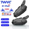 2セットモーターヘルメットインターコムBT V5 0モーターサイクルワイヤレスヘッドセットインターホンスピーカーハンドBluetooth Walkie Helmet Talkie2880