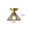 Ceiling Lights European Style Copper Aisle Light Corridor American Simple Porch Entrance Hall Balcony Lamp Cloakroom Small Lighti