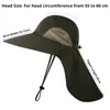 Czapki na zewnątrz kampan i lato UPF 50 słonecznych kapeluszów mężczyzn Wodoodporne czapki wiadra z klapką na szyję na zewnątrz duży szeroki kapelusz rybacki 230727