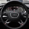 S line LOGO AUDI Decorative Auto stickers Badge Hub caps Steering wheel Emblem Sticker 18 X 10 mm279R