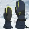 Ski Gloves Ski Gloves Winter Waterproof Warm Thick Touch Screen Three-Finger Gloves for Men Women Cycling Outdoor Climbing HKD230727