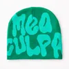 Mea culpa Hat Mea Culpas Knitted Hats Luxury Cap for Man Y2K誇張レター