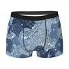 Caleçon Koi Mountain Pattern Homme Boxer Briefs Style Japonais Art Respirant Drôle Sous-Vêtements Haute Qualité Impression Shorts Cadeaux D'anniversaire