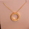 Pendant necklaces luxury love necklace jewellery jewelry designer woman accessory yellow gold plated Stainless Steel jewelery famous cjeweler catier wedding box