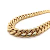 Anpassade italienska 10k gula guldkedjor Real Yellow Gold Miami Cuban Link Franco Solid Gold Chains med certifikat