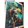 彫刻エバーシンフルスクエアダイヤモンドペインティングウルフクロスキット刺繍動物モザイクセールラインストーン写真ホームデコレーション