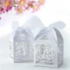 Romantic Hollow Out Love Birds Laser Cut Square Wedding Favor Candy Boxes Bridal Shower Party Favor Gift Boxes - Ribbon Included299f