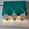 Garden Decorations Halloween String Lights LED Skull Modeling Holiday Party Decor Battery Operated Room Ornament 230727