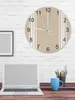 壁の時計Khaki Stripe明るいポインター時計ホームインテリア装飾品の丸いリビングルームベッドルームオフィスの装飾