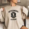 여자 후드 셔츠 스웨트 셔츠 Nevermore Academy Sweatshirt 수요일 Adams Hoodie 여자 승무원 스웨트 셔츠 긴 슬리브 풀오버 레트로 영화 후드 Top T230727