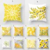 Coussin/décoratif moderne Simple, étui à fleurs jaunes, étui de canapé pour la maison, étui lombaire, coussin lombaire