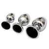 Masques de fête Berg Crystal Silver Color Metal Backyard Plug en acier inoxydable Attelage anal 100% Brand309r