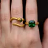 Hoop Huggie cristal serpent anneau doré zircon cubique ensemble pour femmes mode tempérament bijoux à la mode cadeaux 230727