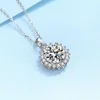 Moissanite Necklaces for Women 925 Sterling Silver Diamond Necklace 18K Plated Pendant Dainty Jewelry Gift for Women Mom Girls