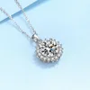 Colares Moissanite para Mulheres Colar de Diamante de Prata Esterlina 925 Pingente Banhado a 18K Joias Delicadas Presente para Mulheres Mães Meninas