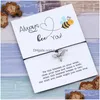 Braccialetti con ciondoli Bee You Honeybee Charms per donna Uomo Ragazza Red String Lucky Best Friends Gioielli Amicizia Regalo Drop Delivery Dhvau