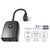 Smart Power Plugs Tuya WiFi Smart Outdoor IP55 Soquete à prova d'água dos EUA Smart Smart Home App Timing Switch Trabalho com Alexa Assistente HKD230727