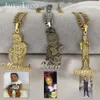 Anhänger Halsketten Aurolaco Custom PO Halskette Bild Namensschild für Kinder Erinnerung Schmuck Familie Geschenke Kragen 230727