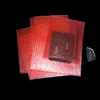 Red Color Double Film Bubble Bags Plastic PE two 2 layer Packing Envelopes Anti-static Shockproof Padded Pouches Bubble Bag284b