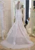 Klasyczne ukochane syrena ślubna sukienka ślubna sukienka ślubna koronkowe aplikacje Suknia ślubna bez rękawów