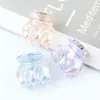 2*2*2 cm Elektroplattfärg Korea Ny Mini Small Claw Hairpins Accessories Akryl Hollow Out Lovely Crab Hair Claw Clips for Women Girls Head Dress 2300