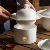 Miski Kreatywna ceramiczna miska z zupą serwującą płyty izolacyjne z pokrywkami
