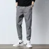 Pantaloni da uomo Moda Cargo Uomo Cotone Autunno Coreano High Street Pantaloni sportivi grigi Pantaloni classici con coulisse in vita