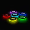 2PCS LED CAR CUP HOLDER LOGO LIGHT для Toyota Nissan Ford BMW Mercedes Audi Jeep USB Зарядка