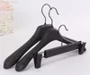 Hangers Racks 10pcs Black Thick Wide Shoulder Plastic Clothes Hanger for Coats Jacket and Fur 230726