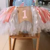 Banner Flags Happy Birthday Decoration Birthday Girl High Chair One Banner First Birthday 1 year Gender Reveal Party Baby Shower Decorations 230727