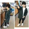 Tench coats Boys jacket spring and autumn models big boy 2023 hooded long windbreaker 13 children's men's clothing 230726