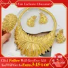 Bruiloft Sieraden Sets Oorbellen Mooie Klassieke Sieraden Mode Set Dubai Goud Kleur Vrouwen Ketting Oorbellen Ronde Hanger Nigeriaanse Bruids Bruiloft Sieraden 230727