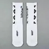 Men's Socks Off Fashion Mens Streetwear Socks Women Men High Quality Cotton All-match Arrow XXX Printing Breathable Black White Mixing Football