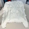 Maglia da donna Tees Highend Tridimensionale Gancio fatto a mano Fiore Perline Paillettes Maglione sottile 2023 Primavera Autunno Cardigan lavorato a maglia Coreano 230727