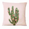 Cushion/Decorative Tropical Cactus Plant Printed Cushion Decorative Fresh Green case Home Decor Sofa Throw Almofadas Decorativa