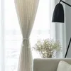 Household Scales Modern Japanese style linen curtain Thicken gauze curtain contracted bedroom wave window balcony gauze shading window screen x0726