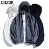 Erkek Ceketler Kore Varsity Hooded Ceket Erkek Kadınlar İlkbahar Yaz Mektubu Baskı Rüzgar Çekme Katlar Moda Gevşek İnce Kolej 230726