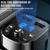 ワイヤレスブルートゥースハンドカーアクセサリーキットFMトランスミッタープレーヤーデュアルUSB充電器Bluetoothハンド - カー-mp3-player228r