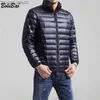 Piumino da uomo Parka Marchio di moda Inverno Uomo Piumino Cappotti Uomo Casual Spessore Caldo Tinta unita Piumini Uomo Slim Fit Piumini 201218 Z230731