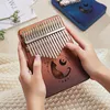 ノベルティアイテムKalimba 17 Keys Professional Kalimba Thumb Pianoソリッドウッドベニアキーボード楽器指フィンガーピアノクリスマスプレゼント230727