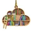 Juldekorationer Factory Acrylic Ornament Book Lovers Heart Librarian Ornaments Present To Her Hanging Lover Bookworm Keyring KD1 D DHIYI