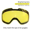 Skibrille Mosodo Magnetische Schneebrille Sphärische Winter Snowboardbrille Antibeschlag Outdoor Skate Skifahren für Männer Frauen 230726