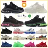 Scarpe firmate Triple S Sneakers con plateau Suola trasparente Nero Bianco Grigio Rosso Rosa Blu Royal Neon Giallo Verde Scarpe da ginnastica da tennis per uomo e donna