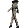 Andra Sporting Good's Winter Houndstooth Skiing Suites Jumpsuits Outdoor Sports Waterproof Snowsuit avtagbar faux ullkrage Päls hoppsuit 230726