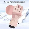 Лыжные перчатки Водонепроницаемые теплые зимние перчатки для открытых лыжных лыжных перчаток езды на сахарных перчатках с сенсорным экраном HKD230727