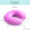 Kudde/dekorativ U -formade resepartiklar MicroBeads Neck Car Plane S Soft Cushion Home Outdoor Textile Stock Home Garden R230727