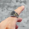 Wedding Rings Stainless Steel Rings Scorpion Inlaid Gemstones Trendy Men Cool Ring for Friend Boyfriend Jewelry Gift Wholesale 230726