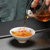 Чашки блюдцы керамическая ручная накраска лотосная чашка Jingdezhen белая фарфоровая кубка