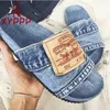 Sandali Pantofola di jeans Scarpe femminili Antiscivolo Pantofole piatte estive comode Scivoli da donna Scarpe casual da spiaggia all'aperto Donna 230726